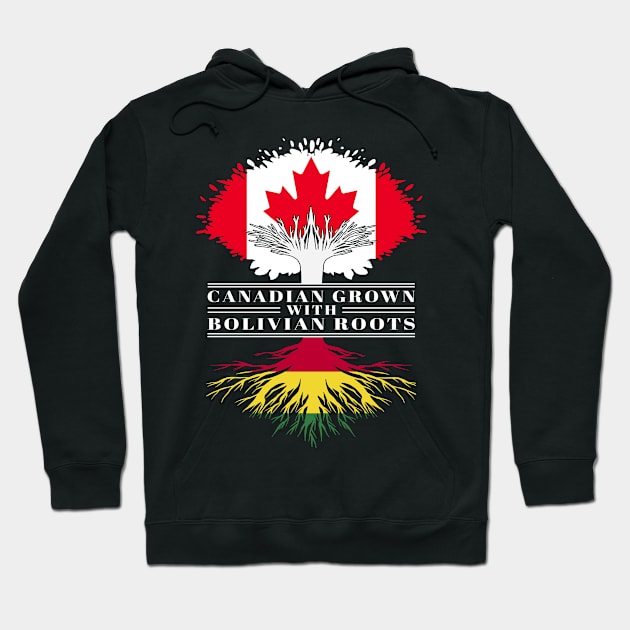 Canadian Grown With Bolivian Roots canada Bolivia Flag Tree Hoodie by BramCrye